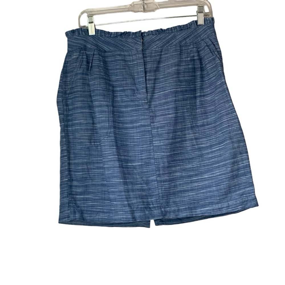 J. Crew blue/white linen cotton blend Aline skirt. Size 10